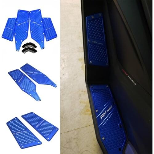 Motorcycle Footboard Steps Motorbike Foot For KYMCO ak 550 AK550 2017 2018 Footrest Pegs Plate Pads
