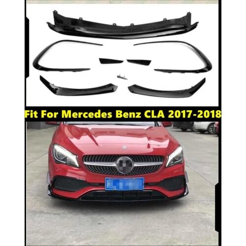 Front Lip Front Bumper Trim Strips For Mercedes Benz CLA C117 200 220 2017-2018 Car Styling Body Protection Covers