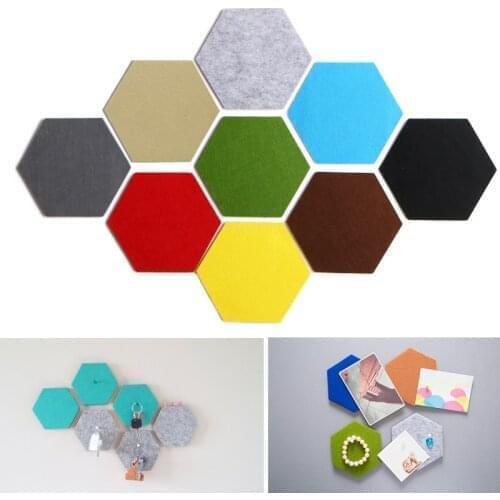 3D Hexagon Felt Pin Board Self Adhesive Bulletin Memo Photo Cork Boards Colorful Foam Wall Decorative DIY Art Wall Home Decor
