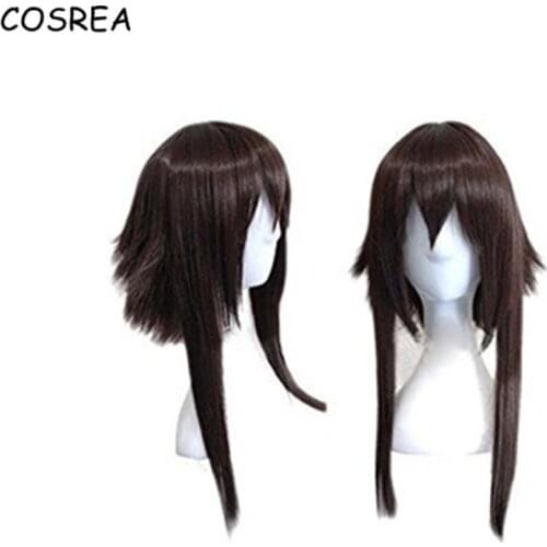 KonoSuba Megumin Cosplay Synthetic Wig Long Halloween Straight Human Hair Wigs Women Gods Blessing on This Wonderful World