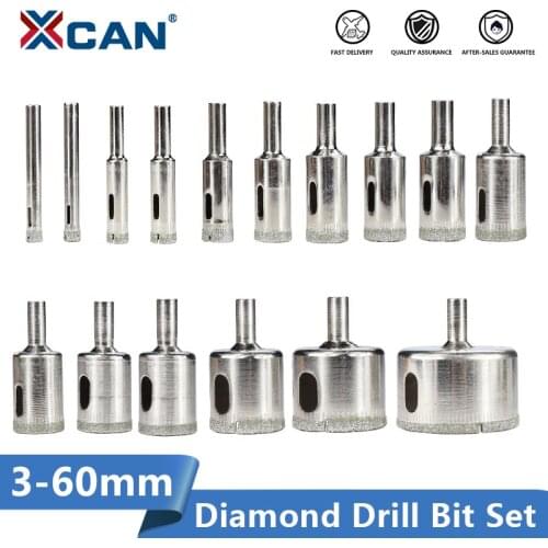 XCAN Diamond Coated Drill Bit 3-60mm for Tile Marble Glass Ceramic Hole Saw Drill Diamond Core Bit