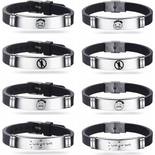 Travis Scott Bracelet Hiphop Rap Singer Stainless Steel Bangle Bracelets for Fans