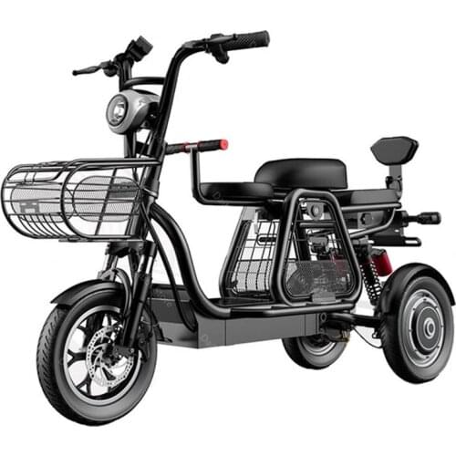 2020 New Electric Scooter Bike Parent-child 3 Wheels Electric Bicycles 12Inch 500W 48V Powerful Electric Scooter With Three Seat