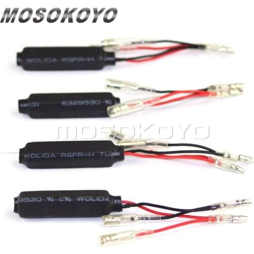 4pcs Motorcycle Turn Signal Light Resistor Flasher Adapter Blinker Fix Error for Honda Kawasaki Suzuki