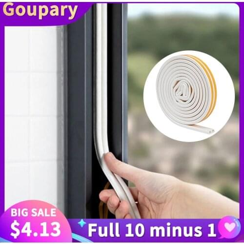 5/6/10/12m Self Adhesive Door And Window Sealing Strip Household Sound Absorbing Foam Glue Car Glass Sealing Strip Waterproof