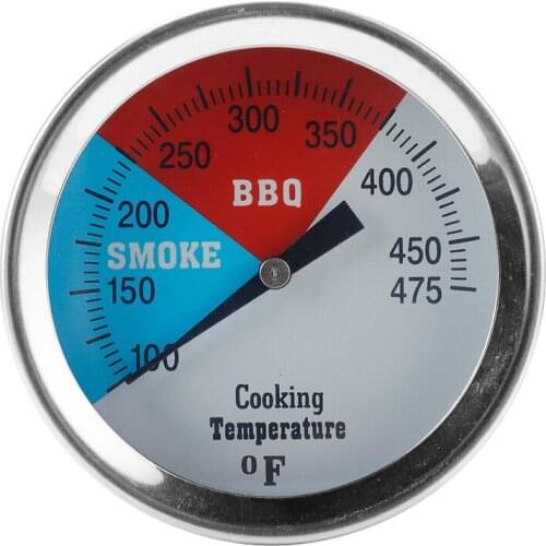 50mm 100-475℉ Stainless Grill Oven Cooking BBQ Bimetal Industrial Pipe Thermometertester meter Measuring tools Drop shipping