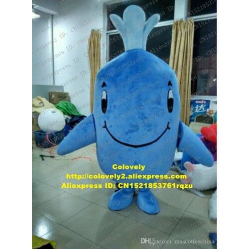 Blue Whale Cetacean Mascot Costume Adult Cartoon Character Outfit Suit Cartoon Figure Cartoon Clothing zz7961
