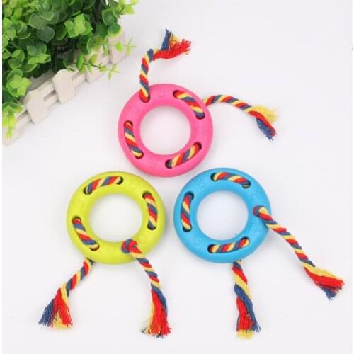 Circle Pet TPR Throwing Toy Grinding Bite-resistant Toy Pet Creative Dog Toy