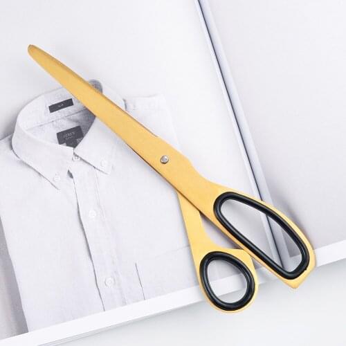 7.8 Inch Multi-Purpose Ergonomic Scissors for Office/Home Use, Soft Grip Handle (Gold)