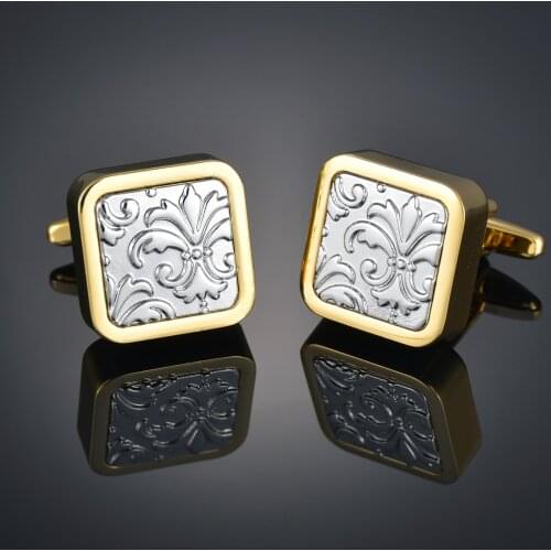 Fashion gold dragon pattern flower Cufflinks French long sleeve shirt sleeve nail shirt accessories Cufflinks