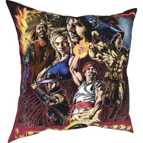 Mortal Kombat Pillow Cases Sub Zero Scorpion Mk11 Arcade Game Cushion Covers Decorative Pillowcase for Living Room 45x45cm