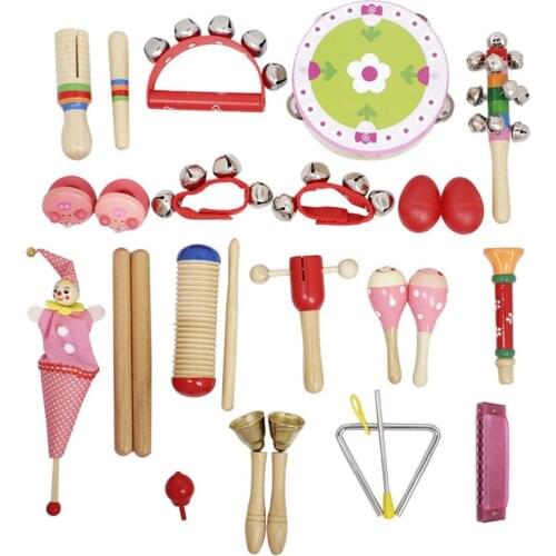 Mounchain 22-Piece Set Musical Instruments Girls Early Education Enlightenment Instrument for Children Hands Sensing Practice