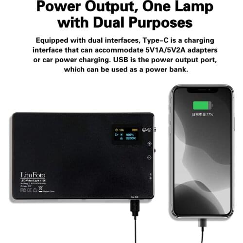 N126 On-Camera Light Led Video Light Panel Protable Led Lights 126PCS Bi-Color Lamp Beads Built-in 4040mAh Lithium Battery 9W CR