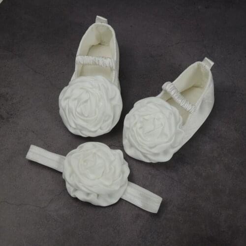 Baby girl shoes baptism flower christening Crib Shoes White Baptism Shoes newborn shoes girl BB31