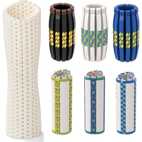 Creative Ideal Series Vase Bricks Flowers Bouquets Plants Vase Decoration Model Building Blocks Diy Toys For Children Xmas Gifts