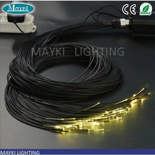 Maykit Starry Sky Ceiling Sauna Led Star Lights Using 1.5mm Black Pvc Cover Fiber Optical Cables Suitable For Any Light Engine