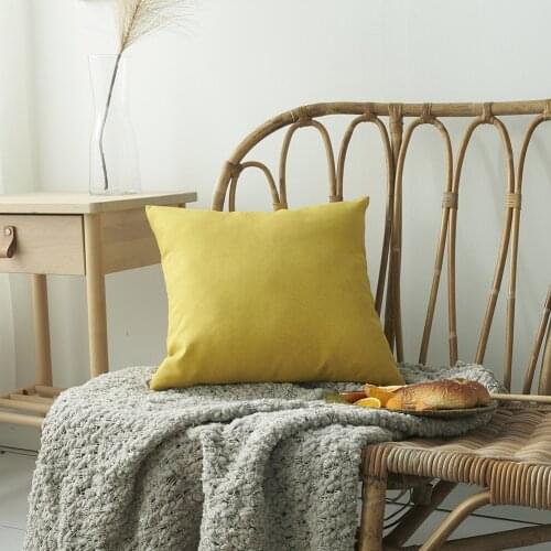 Dust-proof Cushion Cover Modern Brief Waterproof Pillow Cover Pure Color for Patio Balcony Party Picnic Wedding Cafe 18x18inch