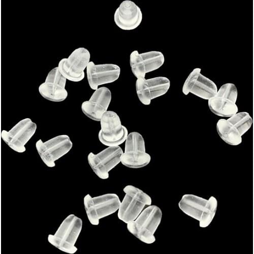 200Pcs/Lot Rubber Earring Backs Silicone Earrings Back Stoppers Ear Plug Blocked Caps DIY Jewelry Making Findings Accessories
