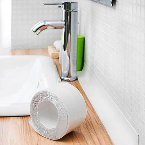 Self-Adhesive Moldproof Strip Caulk for Kitchen Sink Bathroom Wall Bathtub