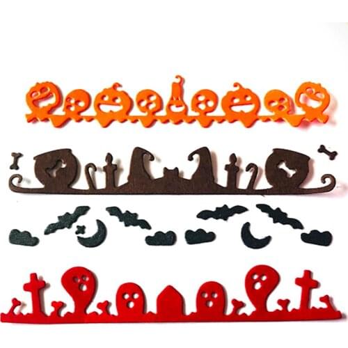 Happy Halloween Craft metal cutting dies cut die mold Pumpkin border Scrapbook paper craft knife mould blade punch stencils dies