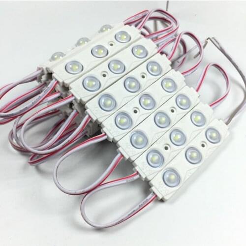 Injection LED module waterproof with wide angle spread lens SMD2835 DC12V 3led 1.5W 150lm IP65 advertising light led sign