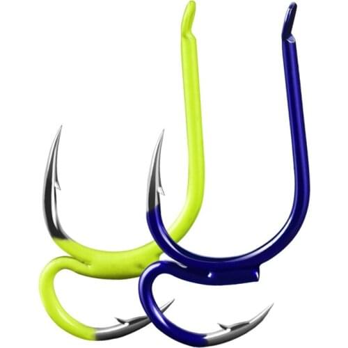 10pcs Fishing Hooks High-carbon Steel Two Strength Tip Sharp Fighting Hook With Barbed Fish Gear For Taiwan Sea Fishing