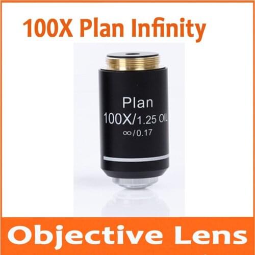 100X Infinity Plan Achromatic Objective Lens for Educational Lab School Olympus Biomicroscope Biological Microscope 20.2mm