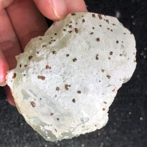 117.1gNatural grass green ladder fluorite and iron ore crystal mineral healing energy teaching room decoration