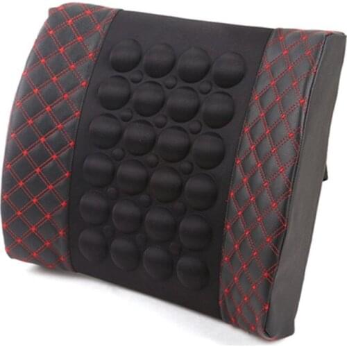 12V healthy gear motor waist on back of a chair cushion microfiber leather memory cotton waist pillow massage pillow