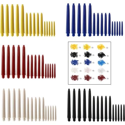 50Pcs/Lot Nylon Dart Shafts Standard 2BA Screw Thread w/ Protection Rings