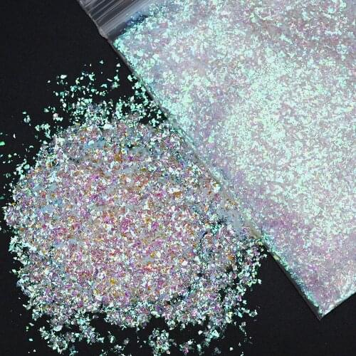 500g/Bag Sparkly Irregular Laser Manicure Spangles Nail Art Sequins 3D Ultra-thin Holographic AB Color Nail Glitter Flakes TG#14