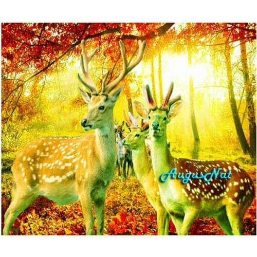 Deers diamond painting full drill elk wall art picture animals diamond dotz landscape diamond stickers mosaic pasted crafts gift