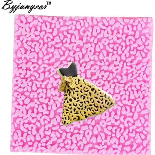 Byjunyeor M333 FDA Leopard UV Resin Silicone Mold Fondant Chocolate Candy Lollipop Crystal Epoxy Soft Clay Bake Tool