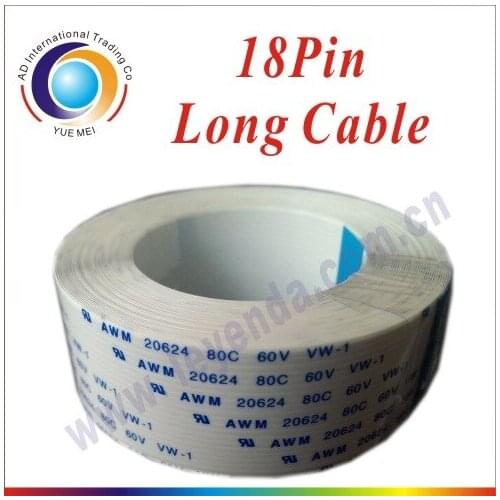 Price favorable!!!18 pin long data cable for Infiniti/Icontek/Phaeton/Liyu long flat cable printers