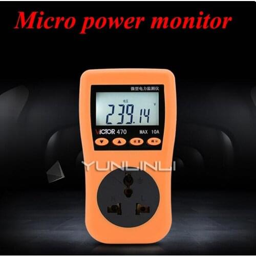 Power Meters 220v Digital Wattmet Universal Socket Energy Meter Watt Monitor Electricity Consumption Measuring Socket Analyzer