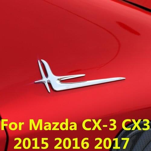Car Wing Side Badge Fender Emblem Right & Left Side Car Sticker Exterior decoration For Mazda CX-3 CX3 2015 2016 2017