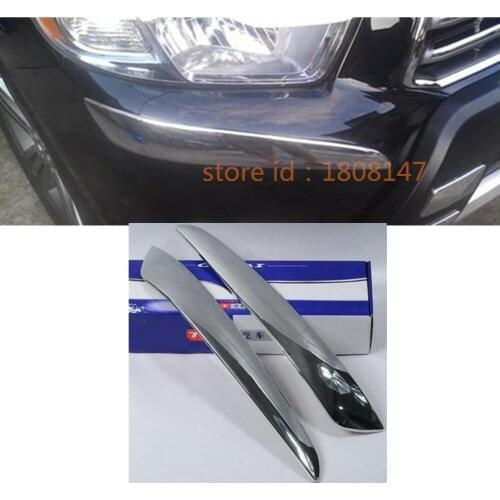 Car Panel Lamp ABS Chrome Head Front Bumper Corner Protection Trim Frame Stick 2pcs For Toyota Highlander 2008 2009 2010 2011