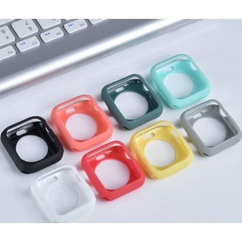 Soft silicone case for Apple Watch Band series 5 40MM 44MM iWatch bracelet series 1 2 3 4 protection 42mm 38mm strap accessories