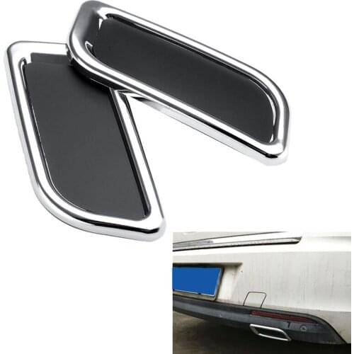 2Pcs Car Rear Bumper Exhaust Pipe Tail Throat Sticker Decoration for Citroen C4 C5 Elysee