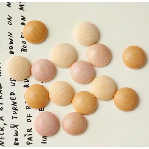 Natural wooden semicircular earring patch DIY handmade jewelry accessories handmade materials