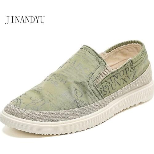 New Casual Shoes Men Loafers Spring Flat with Canvas Low-slip Breathable Shallow Rope Light Shoes Deodorant Summer Mens Trainers