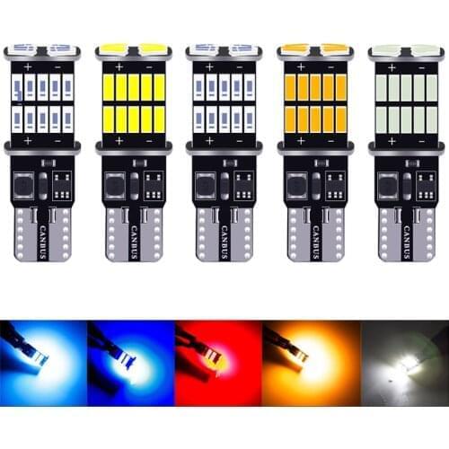 Wholesale 100pcs Car LED T10 Canbus 26SMD 4014 194 168 W5W 2.5W 0.2A Non polar Auto Wedge Tail Side Bulb reading plate lamp