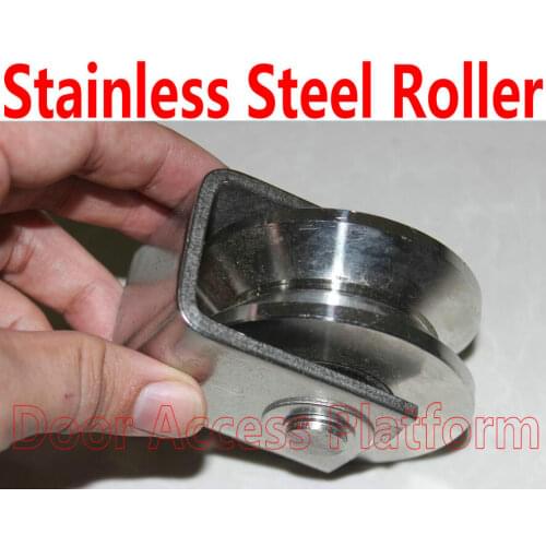 Gate Roller wheel Stainless Steel Door Opener Automatic door locker Gate Pulley Sliding Operator Gate Opening access security