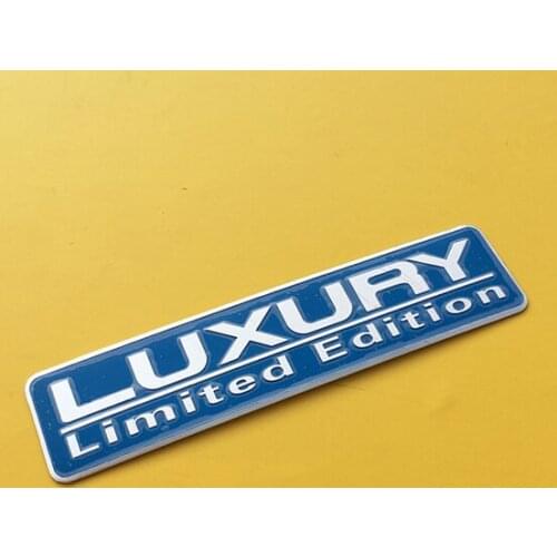 3D Blue Metal LUXURY Auto Trunk Rear Fender Emblems Badge Decals Sticker Car Accessories