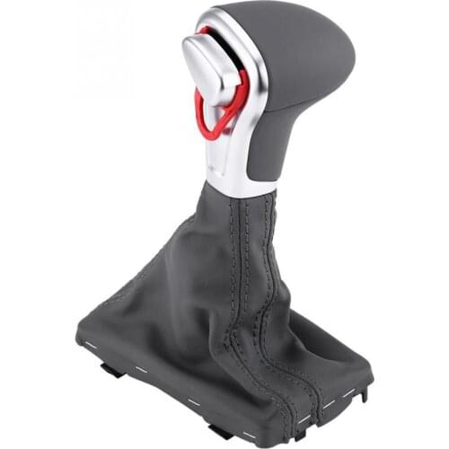 Car Gear Shift Stick Knob + Gaiter Boot Cover DSG S-Tronic for Audi B8 A4 A5 Q5 2009-2016
