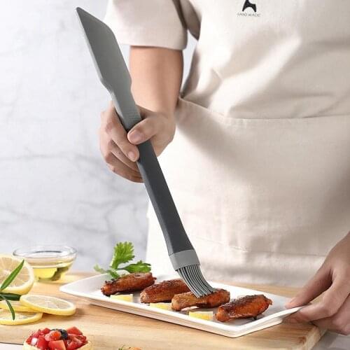 1pcs Cake Cream Scraper Silicone Spatula Oil Brush Multipurpose Baking Scraper Pastry Tools Kitchen Baking Tool