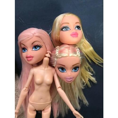 Original Bratz Doll Heads Quality Rare Face Doll Heads DIY Dressing Doll Parts Collection Doll Toy Colorful Hair Doll Heads Part