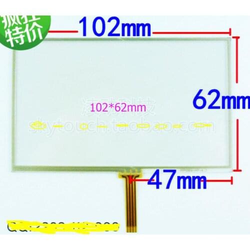 Super general small 4.3 touch screen 102* 62mm mp5 mp4 handwritten screen glass