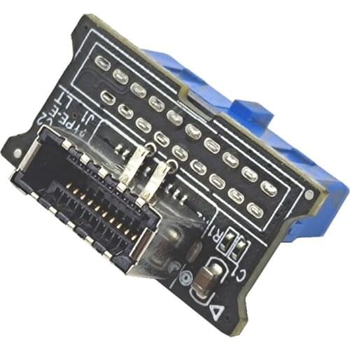 USB 3.0 19pin to Vertical USB 3.1 Front Panel Socket Key-A Type-E to USB 3.0 20Pin Header Male Extension Adapter for Motherboard