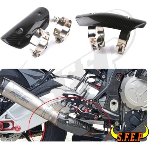 Motorcycle Fibre Carbon Discharge Protection Silencer Heat Pipe Protection Screen Coverage For Honda CBR1000RR & CBR600RR